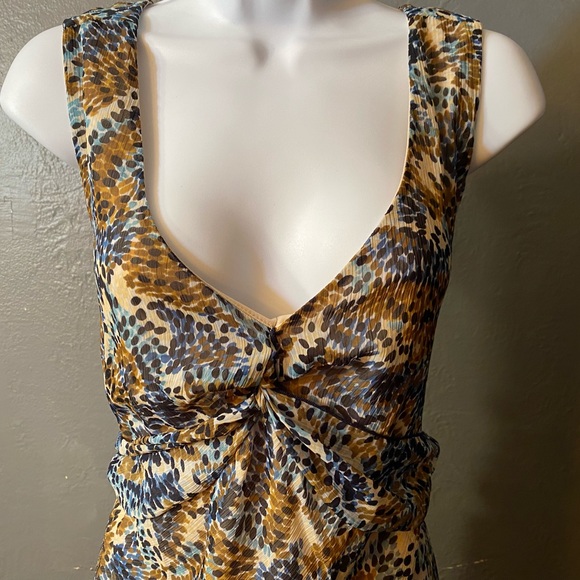 BCX Women's Brown Sleeveless Blouse, Back Tie, V Neck - Picture 5 of 16